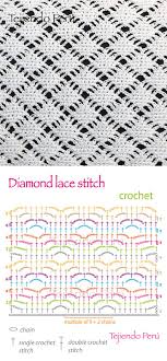 Crochet Diamond Lace Stitch Diagram Crochet Stitches