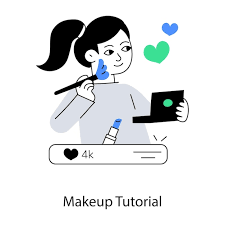 tablet with the word makeup tutorial