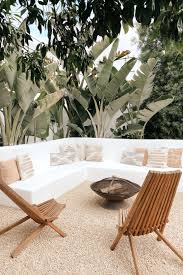outdoor stucco sectional couch