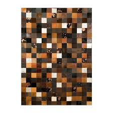 mosaic cowhide rug
