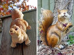 Climbing Red Squirrel Garden Ornament