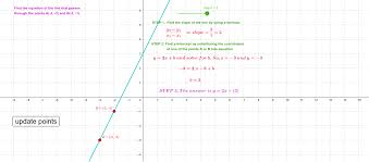 Finding The Equation Of A Line Geogebra