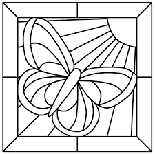 simple stained glass coloring pages