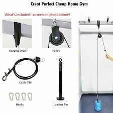 Go to the exercise and physical fitness home page. Syl Fitness Lat Cable Pulley System With Loading Pin Diy Home Garage Gym Cable Crossover Tricep Pulldown Attachment Exercise Machine Attachments Exercise Fitness