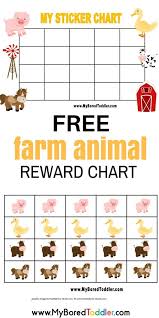 Free Printable Farm Animal Reward Charts For Toddlers