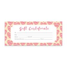 Heart Hearts Pink Hearts Gift Certificate Download Premade Gift