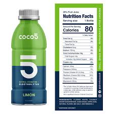 coco5 limon coconut water 16 9oz bottle