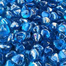 Sapphire Blue Reflective Fire Glass