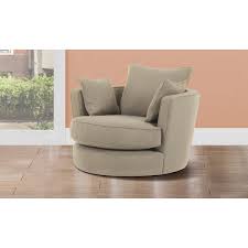 modern big round sofa chair in beige