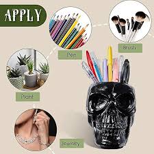 2 pcs skull makeup brush black pen
