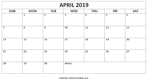 April 2019 Calendar Printable Templates Calendar 2019 Printable