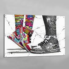 Graffiti Wall Art Jordan Shoes
