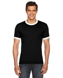American Apparel Bb410w Unisex Poly Cotton Ringer T Shirt
