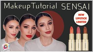makeup tutorial sensai new lipstick