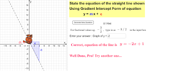 forming equation of a straight line