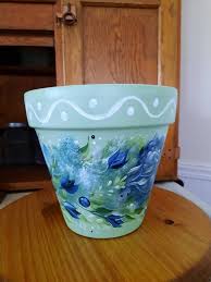 Soft Shabby Chic Clay 8 Flower Pot In