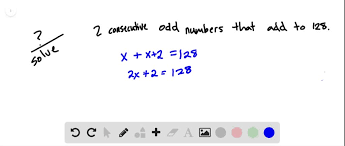 exle 2 two consecutive odd integers