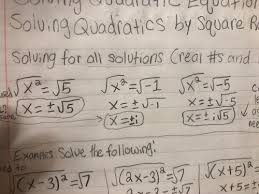 Solving Quadratic Equations Solving