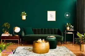 what color rug goes with green walls