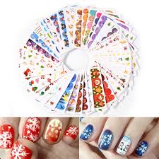 Nail polishes with glamorous effects, iridescent, metallic, and pearly chromirror chrome pigment powders, acrylic and aquarelle paints, and a wide range of nail art accessories make up the selection of crystal nails' nail art supply family. Wholesale 45 Pcs Set Christmas Water Transfer Nail Sticker Decals Manicure Diy Nail Art Stickers From China