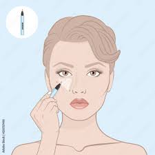 apply a concealer vector ilration