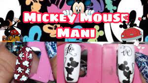 MICKEY MOUSE MANI TUTORIAL/ GP STAMPING PLATE #18 - YouTube