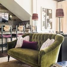 olive green velvet living room chairs