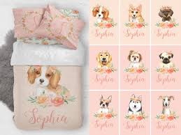 Girl Bedding Set Choose Your Dog Puppy