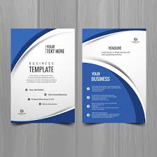 Blue And White Wavy Brochure Template Vector Free Download