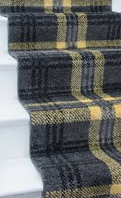 yellow tartan carpet runner rug plaid