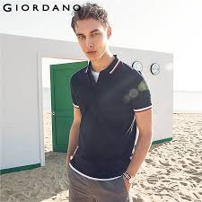 Giordano Men Slim Polo Pique Stretchy Polo Shirt Men Stripes