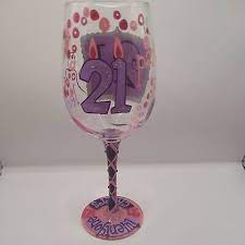 Lolita Girl Pink Sparkle Wine Glass