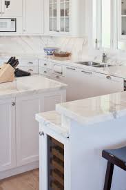 white marble kitchen countertops design