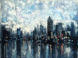 abstract cityscapes painting