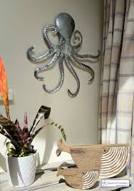 Metal Tin Octopus Wall Art Coastal