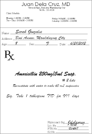 Pharmacy Sample Prescription