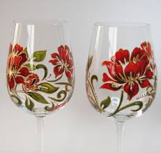 Personalized Wine Glasses Hand Painted