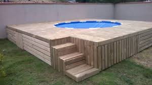 Diy pallet wood front porch. Creative Ideas Diy Above Ground Swimming Pool With Pallet Deck I Creative Ideas