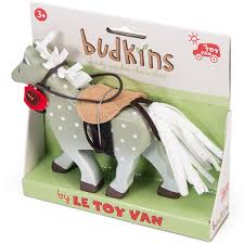 le toy van budkins wooden grey horse