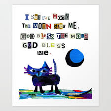 I See The Moon Nursery Rhyme Art Print