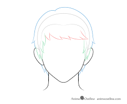 Drawing man face images stock photos vectors shutterstock. How To Draw Anime Male Hair Step By Step Animeoutline