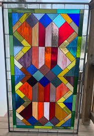 Stained Glass Panel P 294 Colorful