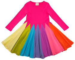 Lemon Loves Lime Girls Pink Rainbow Magic Dress