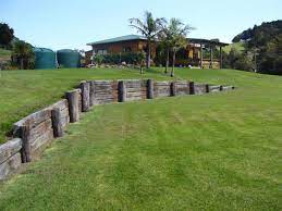 Railway Sleeper Retaining Wall Manaia