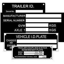 data plate trailer weight plate id