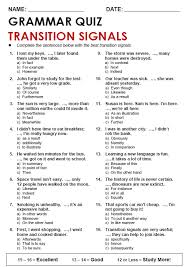You can create printable tests and worksheets from these fact and opinion questions! Transition Signals All Things Grammar