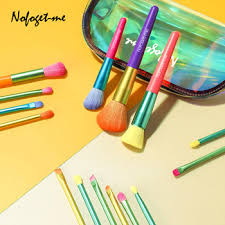 nofogetme colorful makeup brushes set