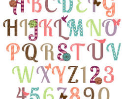 Girly Font Clipart Collection