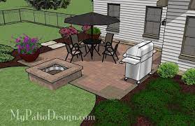 Diy Square Patio Design With Fire Pit