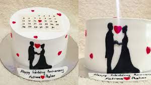 From traditional to contemporary, etsy has unique and custom anniversary gifts covered. Wedding Anniversary Cake Decorating Idea Bride Groom Cutter Calendar Fondant Topper Youtube